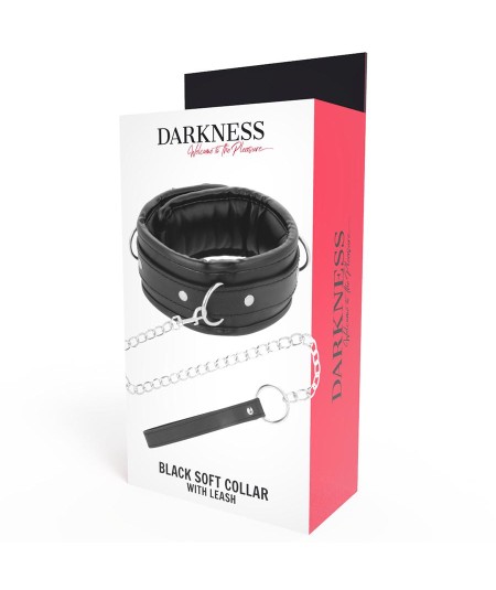 DARKNESS COLLAR CON CADENA SOFT LEATHER