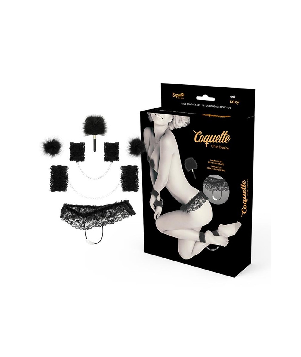 COQUETTE CHIC DESIRE LACE ACCESORIOS BONDAGE SET DELUXE