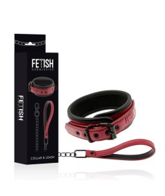 FETISH SUBMISSIVE DARK ROOM COLLAR CON CADENA CON FORRO DE NEOPRENO