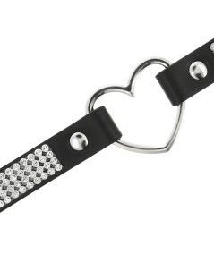 COQUETTE CHIC DESIRE CHOKER CUERO VEGANO - CORAZON