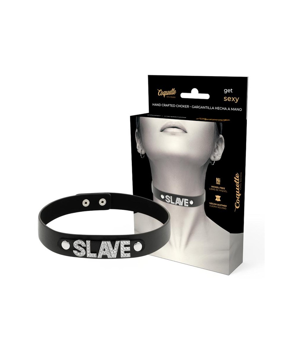 COQUETTE CHIC DESIRE CHOKER CUERO VEGANO - SLAVE