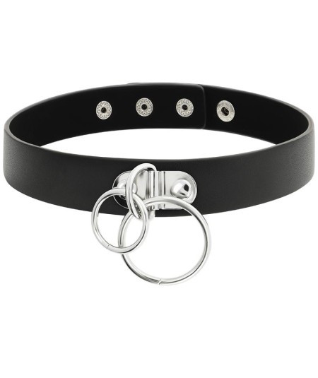 COQUETTE CHIC DESIRE CHOKER CUERO VEGANO - DOBLE ANILLA