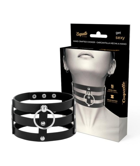 COQUETTE CHIC DESIRE CHOKER CUERO VEGANO ESTILO FETISH