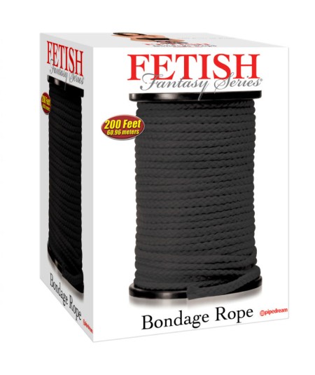 FETISH FANTASY SERIES BONDAGE CUERDA SEDA NEGRO 60.96 METROS