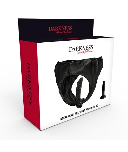 DARKNESS PANTIES CON PLUG Y DILDO INTERCAMBIABLE