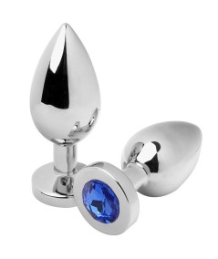 METALHARD ANAL PLUG DIAMOND BLUE SMALL 5.71CM