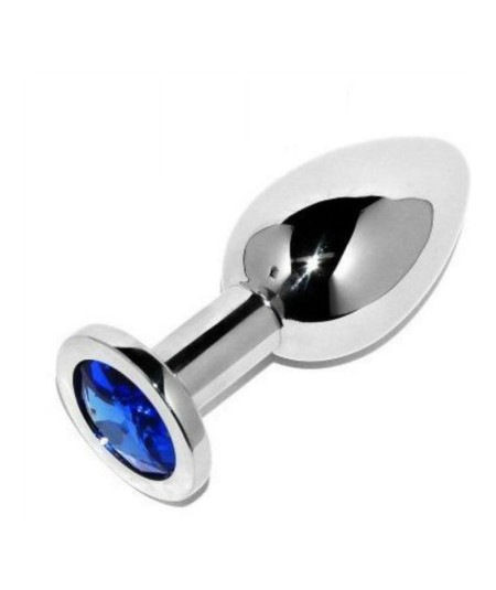 METALHARD ANAL PLUG DIAMOND BLUE SMALL 5.71CM