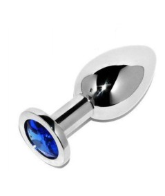 METALHARD ANAL PLUG DIAMOND BLUE SMALL 5.71CM