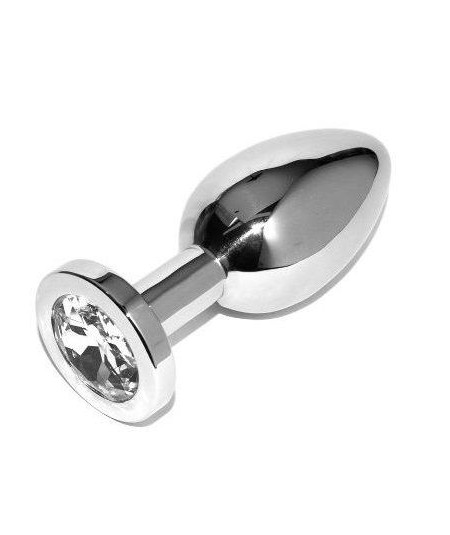 METALHARD ANAL PLUG DIAMOND TRANSPARENTE SMALL 5.71CM