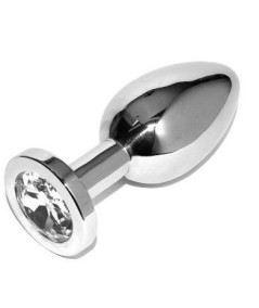 METALHARD ANAL PLUG DIAMOND TRANSPARENTE SMALL 5.71CM