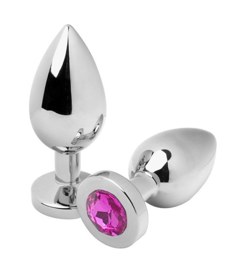 METALHARD ANAL PLUG DIAMOND ROSA SMALL 5.71CM