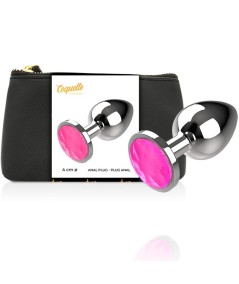 COQUETTE CHIC DESIRE PLUG ANAL DE METAL TALLA L CRISTAL PINK 4 X 9CM