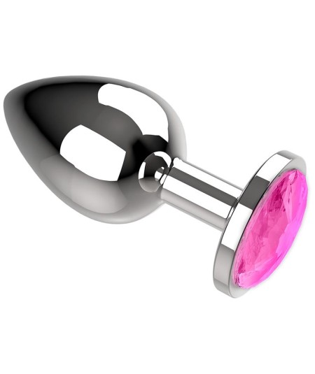 COQUETTE CHIC DESIRE PLUG ANAL DE METAL TALLA L CRISTAL PINK 4 X 9CM