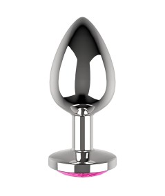 COQUETTE CHIC DESIRE PLUG ANAL DE METAL TALLA L CRISTAL PINK 4 X 9CM