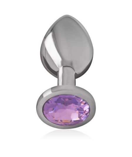 INTENSE - PLUG ANAL METAL ALUMINIO CON CRISTAL VIOLETA TALLA S