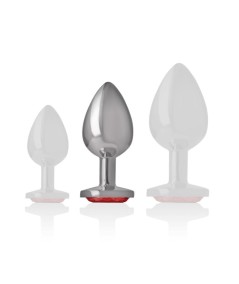 INTENSE - PLUG ANAL METAL CON CRISTAL ROJO TALLA M