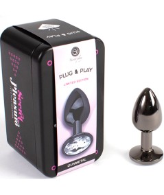 SECRET PLAY - GUNMETAL BUTT PLUG TALLA S 7 CM