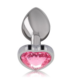 INTENSE - PLUG ANAL METAL ALUMINIO CORAZÓN ROSA TALLA S