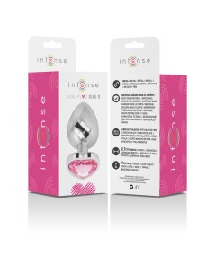 INTENSE - PLUG ANAL METAL ALUMINIO CORAZÓN ROSA TALLA S