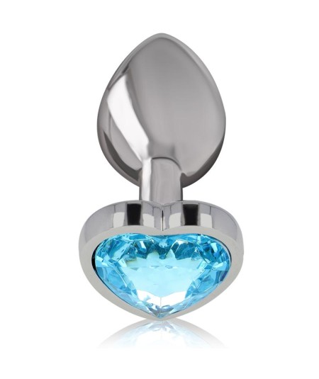 INTENSE - PLUG ANAL METAL ALUMINIO CORAZÓN AZUL TALLA S