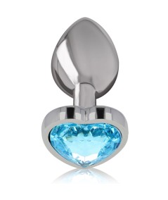 INTENSE - PLUG ANAL METAL ALUMINIO CORAZÓN AZUL TALLA S