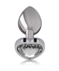 INTENSE - PLUG ANAL METAL ALUMINIO CORAZÓN BLANCO TALLA S