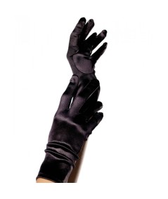 LEG AVENUE GUANTES SATIN NEGRO