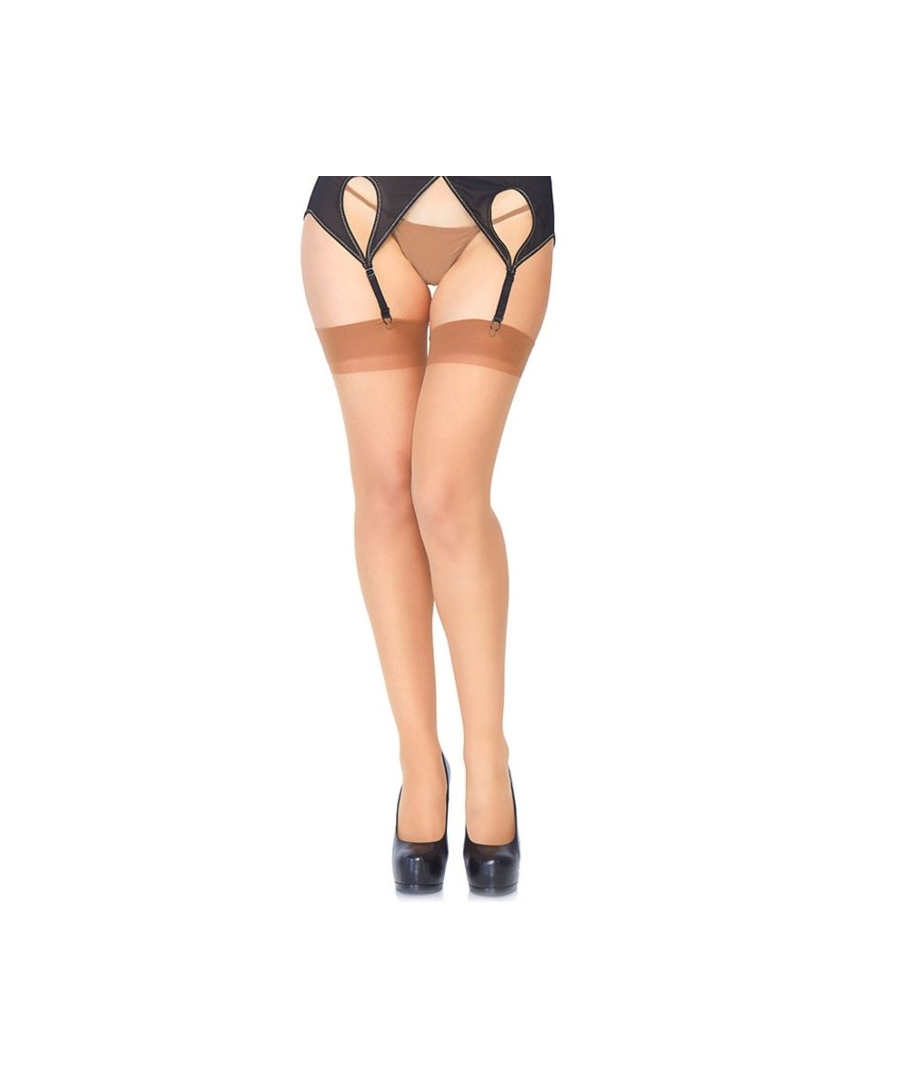 LEG AVENUE MEDIAS TRANSPARENTES MARRON TALLA UNICA