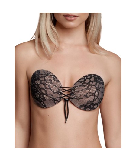 BYE BRA SUJETADOR ADHESIVO CON ENTRELAZADO Y BORDADOS TALLA C