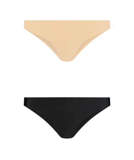 BYE BRA PACK 2 BRASILEÑAS NEGRAS Y BEIGE M