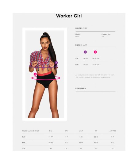 OBSESSIVE - WORKER GIRL DISFRAZ TRABAJADORA SEXY L/XL