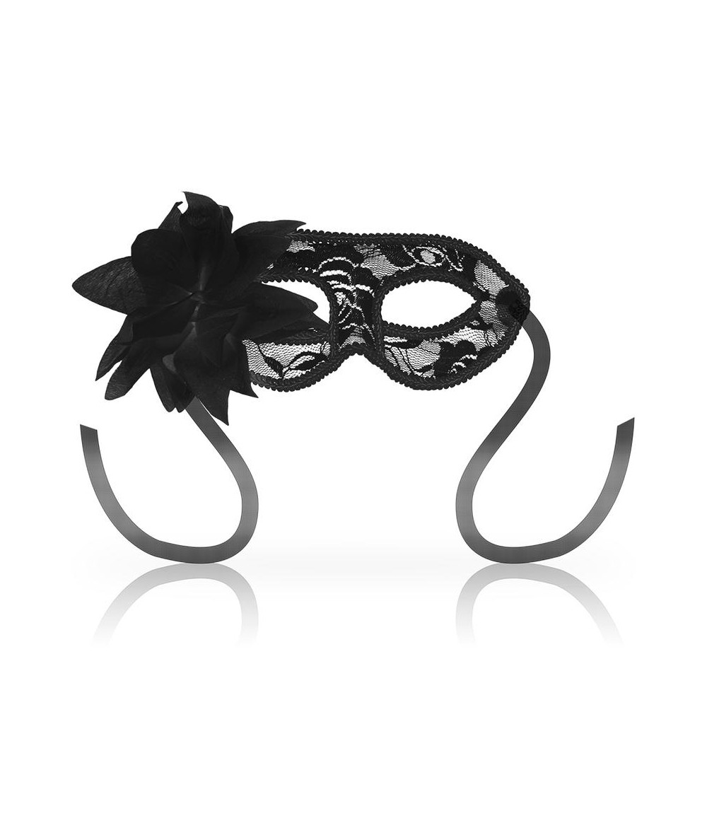 OHMAMA MASKS ANTIFAZ CON ENCAJES Y FLOR - NEGRO