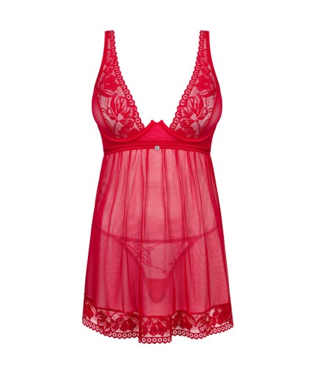 OBSESSIVE - LACELOVE BABYDOLL & TANGA ROJO M/L