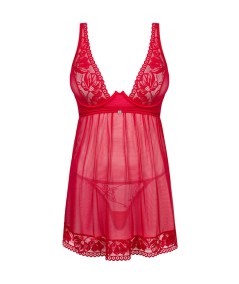 OBSESSIVE - LACELOVE BABYDOLL & TANGA ROJO M/L