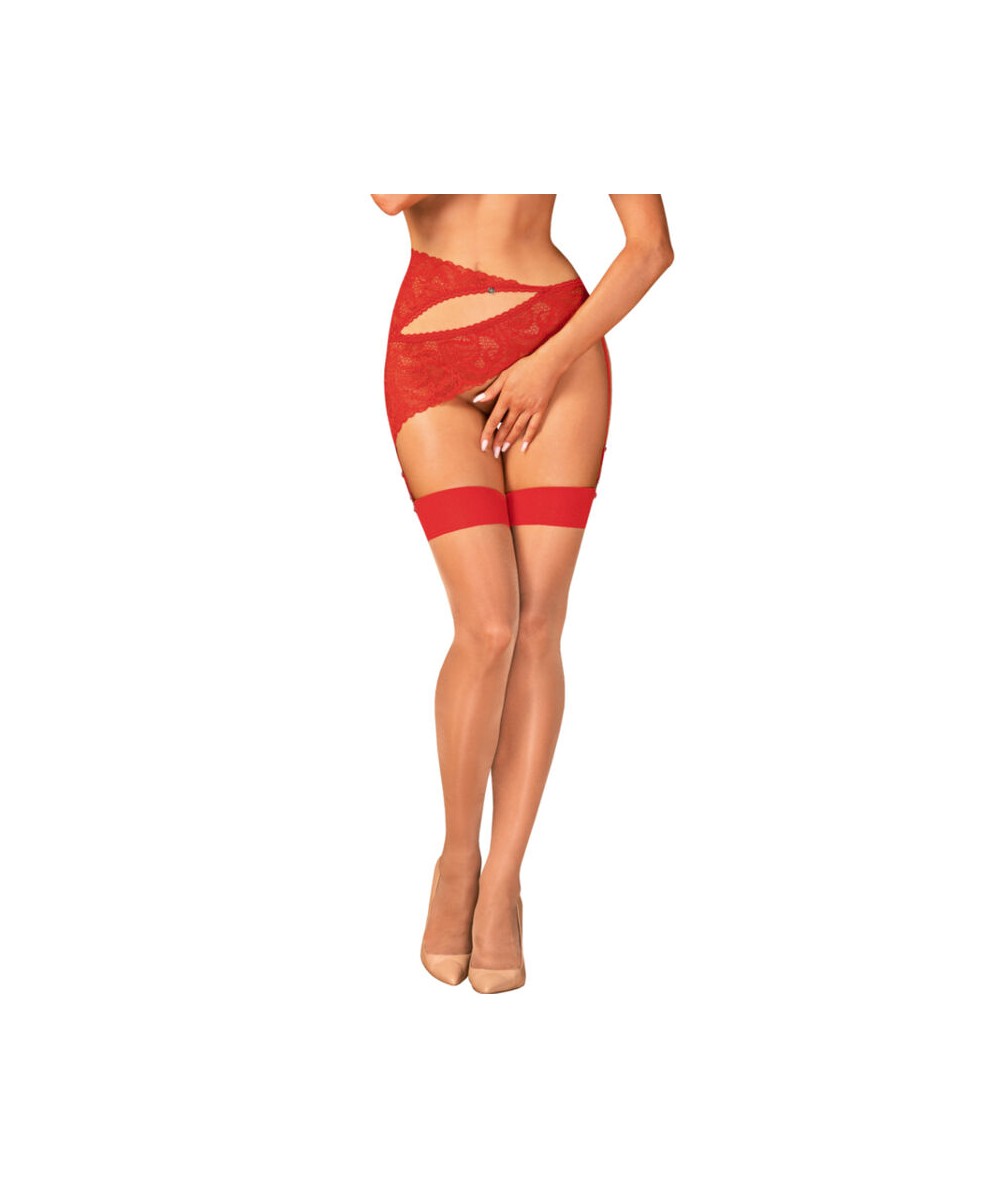 OBSESSIVE - S814 MEDIAS ROJA L/XL