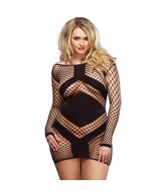 LEG AVENUE MINI VESTIDO RED SEXY  NEGRO TALLA GRANDE 1X/2X