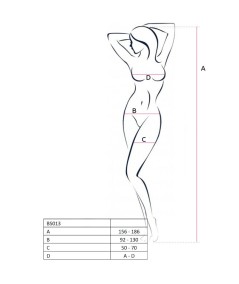 PASSION WOMAN BS013 BODYSTOCKING BLANCO TALLA UNICA