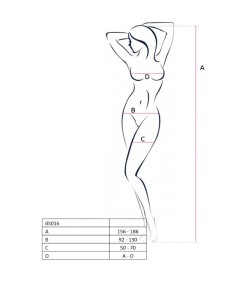 PASSION WOMAN BS016 BODYSTOCKING NEGRO TALLA UNICA