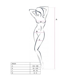 PASSION WOMAN BS020 BODYSTOCKING BLANCO TALLA UNICA