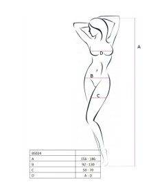 PASSION WOMAN BS024 BODYSTOCKING NEGRO TALLA UNICA