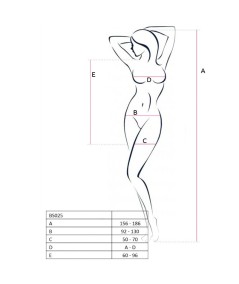 PASSION WOMAN BS025 BODYSTOCKING ESTILO VESTIDO BLANCO TALLA UNICA