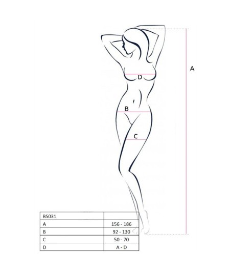 PASSION WOMAN BS031 BODYSTOCKING NEGRO TALLA UNICA