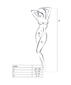 PASSION WOMAN BS036 BODYSTOCKING NEGRO TALLA UNICA