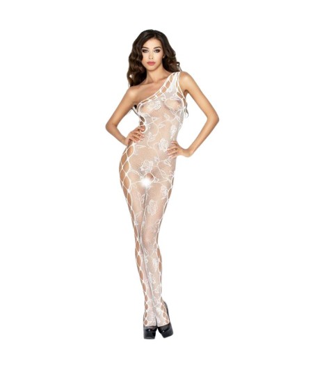 PASSION WOMAN BS036 BODYSTOCKING BLANCO TALLA UNICA