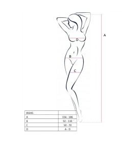 PASSION WOMAN BS045 BODYSTOCKING BLANCO TALLA UNICA