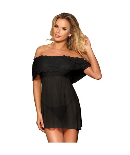 SUBBLIME VESTIDO CORTO + TANGA NEGRO L/XL