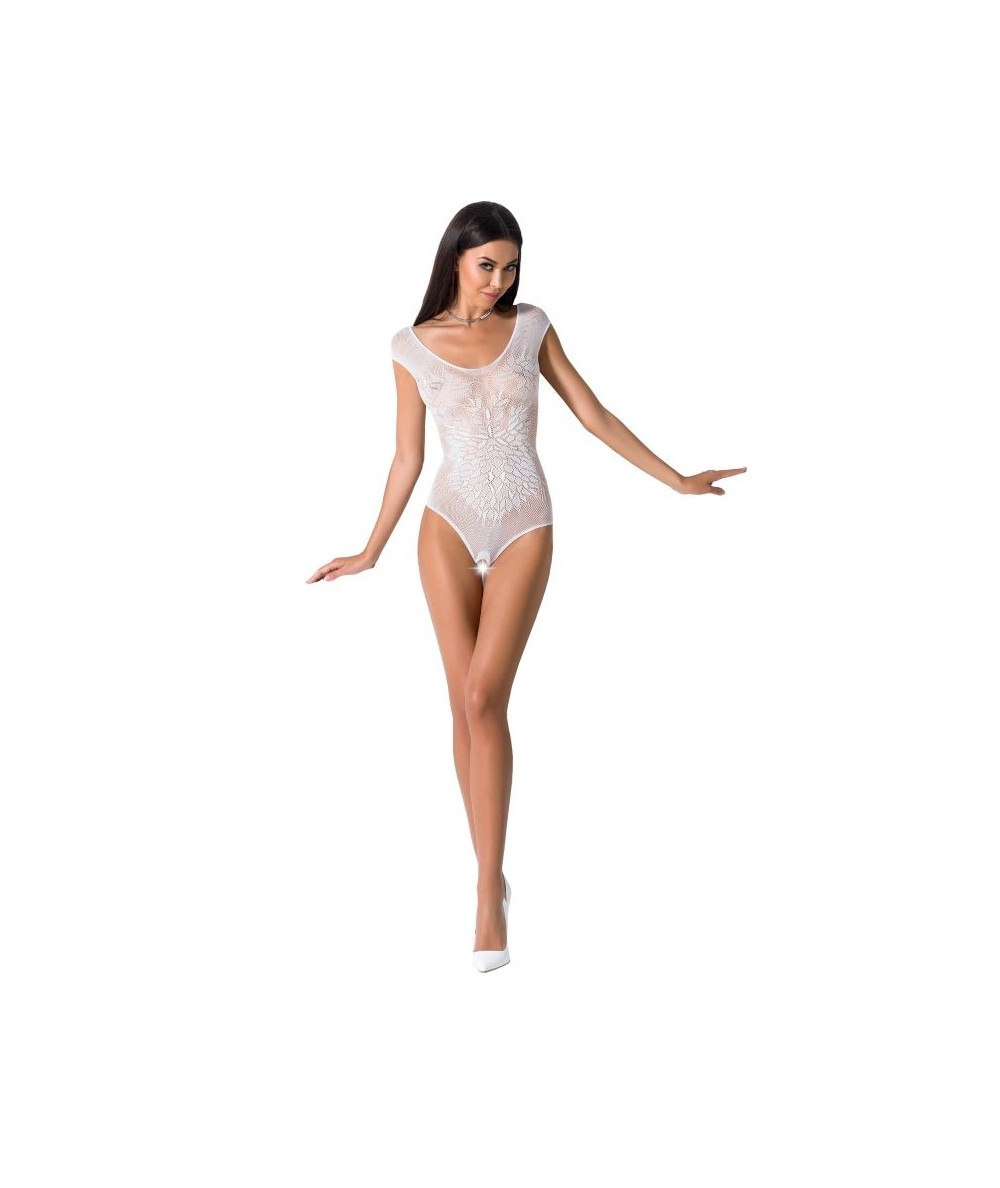 PASSION WOMAN BS064 BODYSTOCKING BLANCO TALLA UNICA