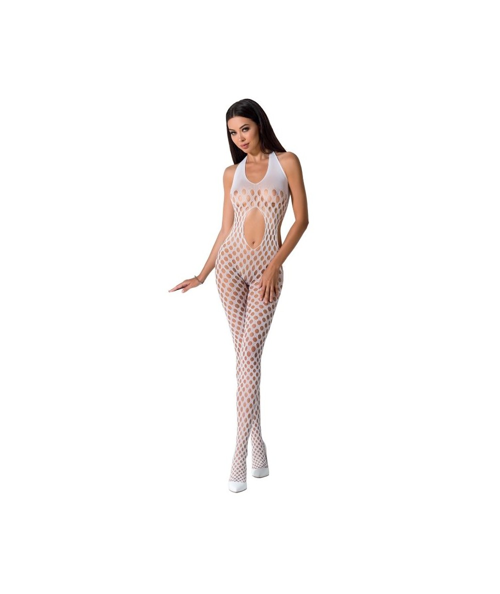 PASSION WOMAN BS065 BODYSTOCKING BLANCO TALLA UNICA