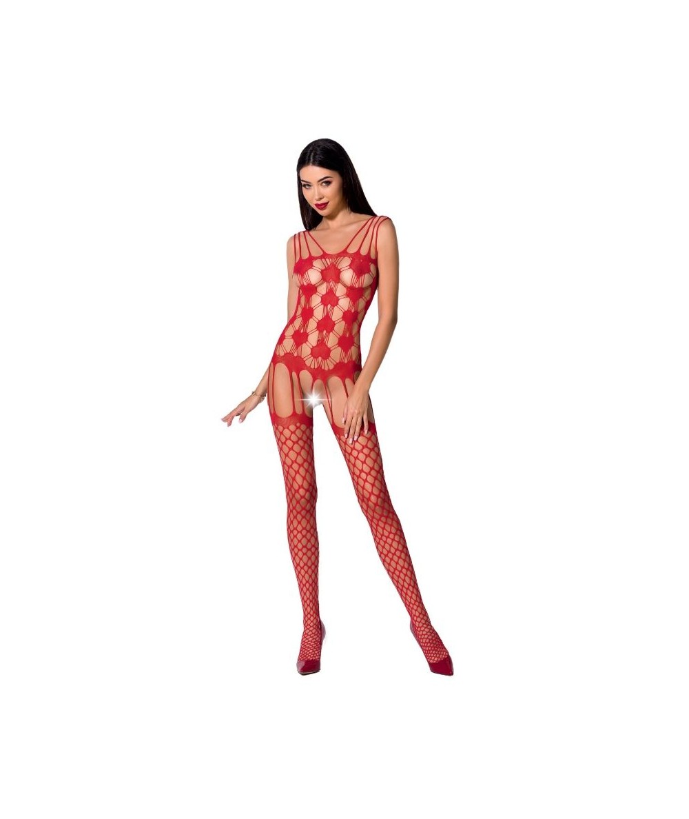 PASSION WOMAN BS067 BODYSTOCKING ROJO TALLA UNICA