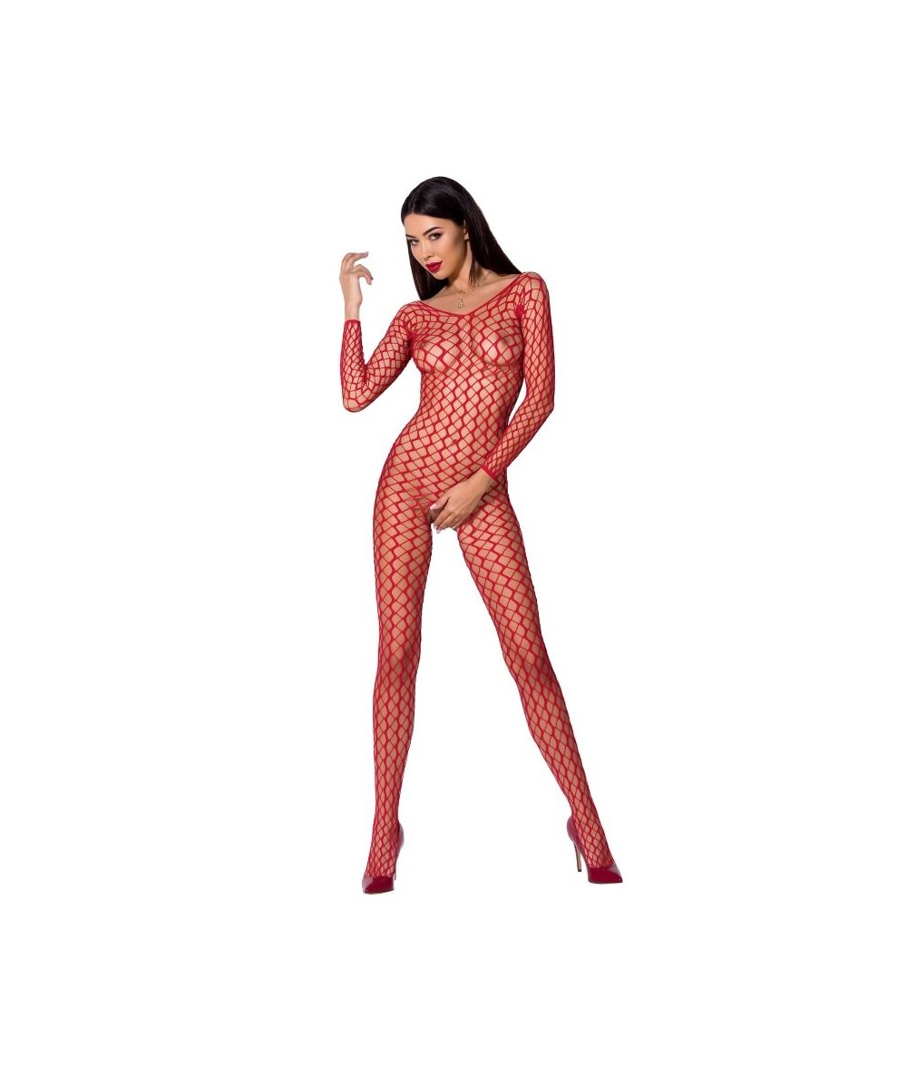 PASSION WOMAN BS068 BODYSTOCKING ROJO TALLA UNICA